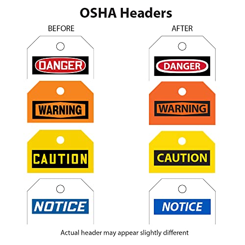Accuform 250 Oznake zaključavanja na kolutu, opasnost Nemojte upravljati opremom zaključanom, američki je napravio OSHA-ove oznake