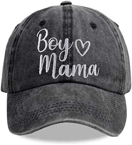 Shanvanke Boy Mama Hats za žene, pokloni za mamu, podesivi izvezeni pamučni traper momak mama bejzbol kapu