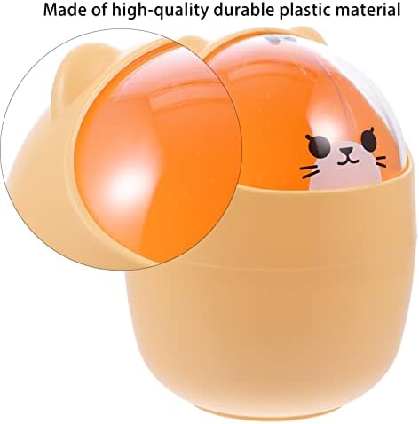 Favomoto slatka smeća limenka mini radna površina limenga plastično smeće kontejner slatka mačka countertop smeće kanta za kantu s