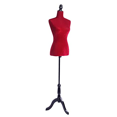 Polu duljine pjena i četkana tkanina premaza Lady Model za odjeću za prikaz crvene boje