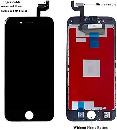 QTlier Zamjena ekrana iPhone 6s 4,7 crni, LCD zaslon i touch screen Digitizer sa 3D Touch Kompletan kit za montažu iPhone 6s 4,7 inča