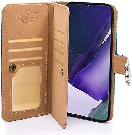 Torbica-novčanik Bcov Galaxy Note 20 Ultra 5G, retro leptir, višenamjenski kožni torbica-novčanik, flip poklopac s više utora za kartice,