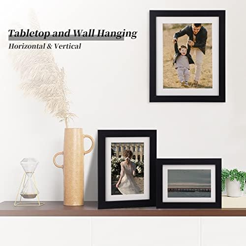Okviri za slike postavljeni okviri za fotografije: 10 pakiranja rustikalnog drveta Obiteljski okvir za slike kolaž zidni dekor s prostirkom