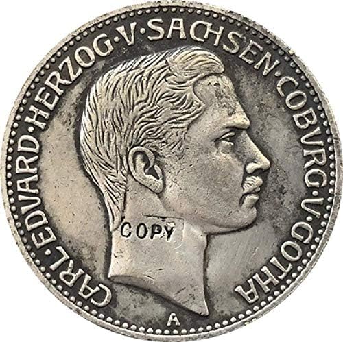 1905. Njemačka 2 Marka - Karl Eduard Coins Kopirajte 28 mm Kopiranje ukrasa za kolekciju poklona