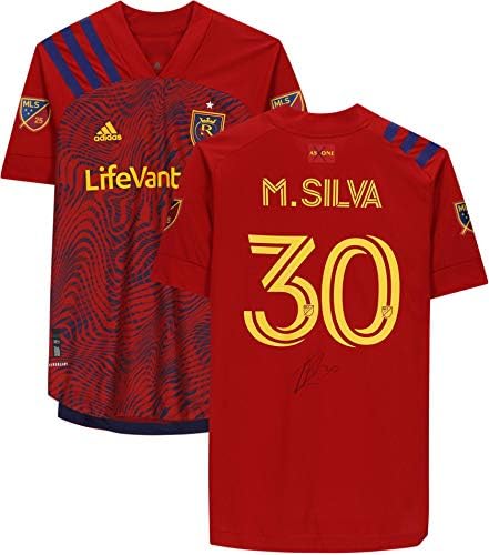 Marcelo Silva Real Salt Lake Autographed Metch -korišteni 30 Crveni Jersey iz sezone 2020 MLS - Autografirani nogometni dresovi