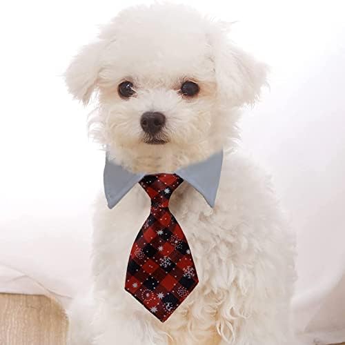 Vefsu Božić Izvrsne veze za pse s psećim kravatama Bell Elastics Slatke pseće kravate snježne pahuljice pruga Plead Fit Većina ovratnika