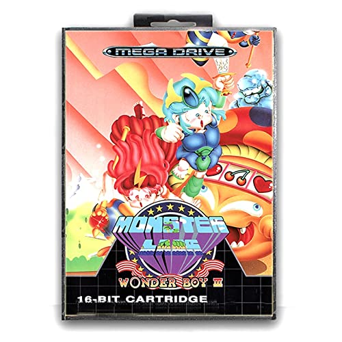 Lksya Wonder Boy III s kutijom za Sega 16 -bitni MD karticu za igru ​​za Mega Drive for Video Genesis Console