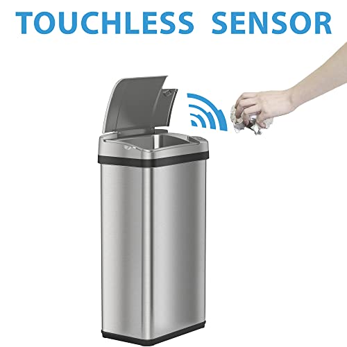 Itouchless senzor smeće Can kuhinjsko otpad, 4 galona, ​​4 gal srebra