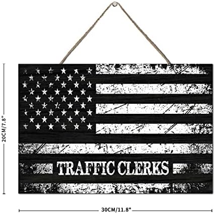 Drveni plaketi prometni službenici USA zastava Citirajte rustikalni drveni zid umjetnost drvena znak za seosku kuću kuhinja praonica