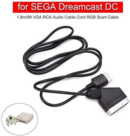 WIIAS - 1,8m/6FT VGA RCA za audio kabel kabel RGB SCART CABLE za SEGA Dreamcast DC konzole strojeva za igru