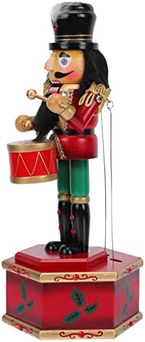 Božićni orah drvena glazbena kutija: vojnička figurica muisc futrola orah lutkarske lutke lutke za lutke za lutke za božićne poklon