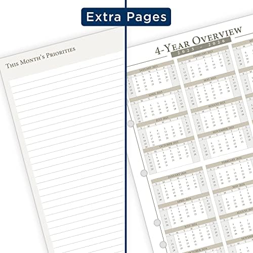 AT-A-GLEGCE 2024 Dnevni planer Dvije stranice dnevno punjenje, 8-1/2 x 11, veličina folio, labav list