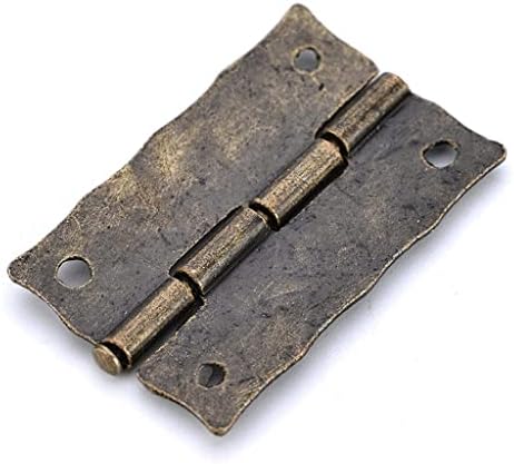 Chunyu 4PCS ANTIČKA ladica za drvo Kutija Orboga Mini šarke + brončana zasun za pričvršćivanje nakita za brave nakit
