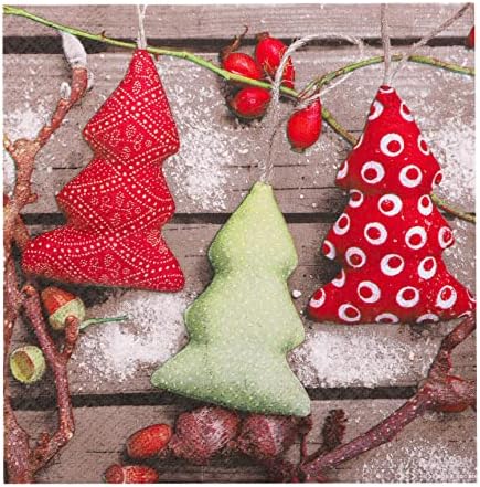 Pakiranje od 20 tradicionalnih božićnih papirnatih salveta - Dizajn drveća - Osnovne božićne zabave