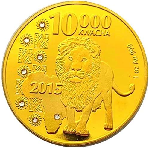 Afrički leopard životinjski zlatni prigodni prikupljanje kovanica kovanica lavovi slon craft koin kovanica dijamantski medaljon kopiranje