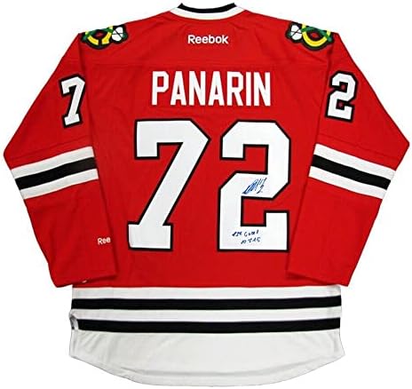 Artemi Panarin potpisala je Chicago Blackhawks Red Reebok Jersey 1. gol 10-7-15-Autografirani NHL dresovi
