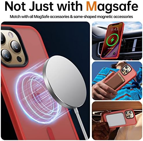 Maozis Strong Magnetic dizajniran za slučaj iPhone 13 Pro Max [Kompatibilan s Magsafe] [Vojnička zaštita od kapljice za zaštitu od