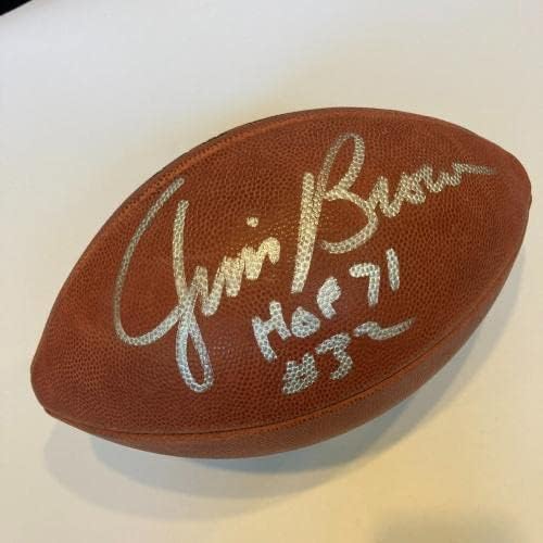 Jim Brown Hall of Fame 197132 Potpisao je Wilson NFL Game Football JSA CoA - Autografirani nogomet