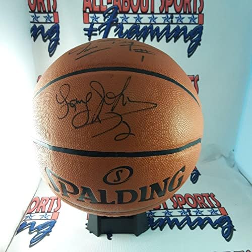 Larry Johnson & Muggsy Bouges Autentični potpisani košarka autogramirani JSA - Košarka s autogramima