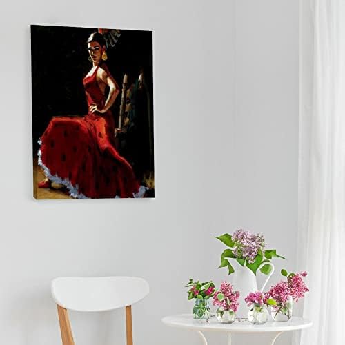 Vintage ulje slikanje umjetničkog plakata flamenko ples španjolski umjetnički plakat plesni studio plakat platna plakati Printins slika