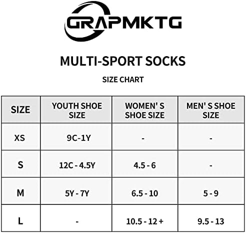Grapmktg 3 pakiranja softball nogometnih čarapa bejzbol nogometne čarape za mlade muškarce i žene