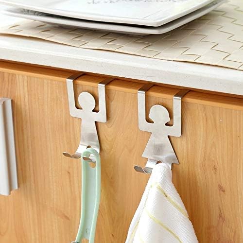 WYKDD 2PC stalak za pohranu od nehrđajućeg čelika za ljubitelje kuhinje u obliku kuke vješalica za odjeću ručnik za kuću kućicu za