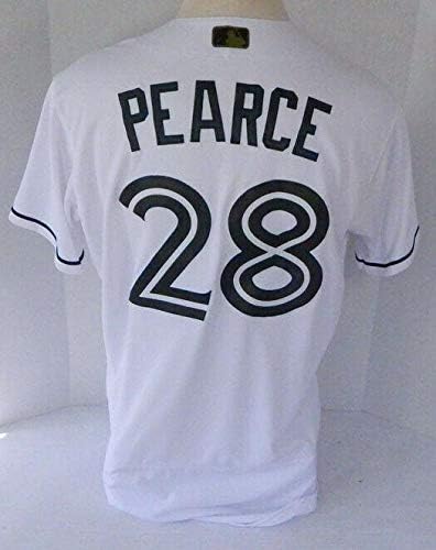 2017 Toronto Blue Jays Steve Pearce 28 Igra izdana sivog Jerseyja Dan sjećanja 689 - Igra korištena MLB dresova