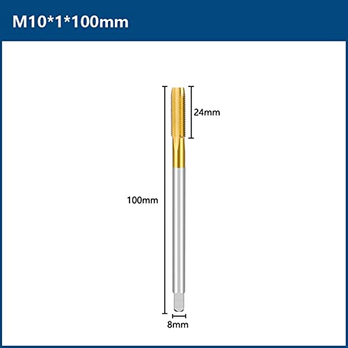 Vijak Dodirnicu M2-M12 Navoj Dodirnite Ravnu flautu 90-150 dužina metričkog utikača Dodirnite za metal Alati za navođenje vijaka 1pcs