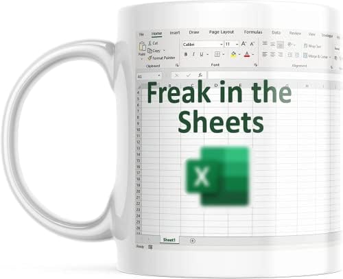 Drd & m nakaza u plahtama Excel šalica nakaza u proračunskim tablicama 11 oz računovođa Izvrsni pokloni za suradnike Žene muškarci