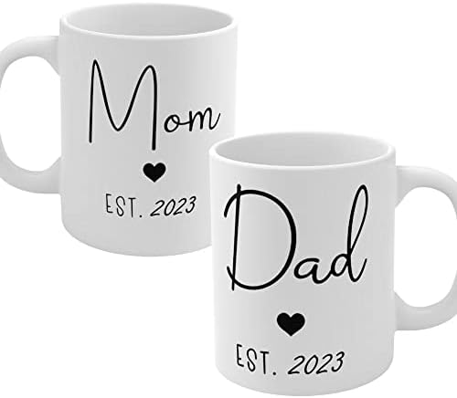 Šalice za mamu i tatu-poklon za mamu od sina i kćeri-šalica za kavu 2023. - Pokloni za prvi otac za Majčin dan-Poklon Set za buduće