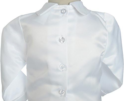 Odjetna Daisy Boys Boys kršćanska odjeća odjeća za krštenje dojenčad 4 komada satenski bijeli prsluk set s poklopcem