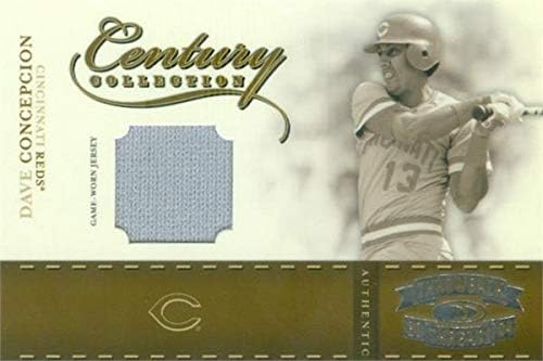 Dave Concepcion igrač istrošen Jersey Patch Baseball Card 2004 Donruss Throback Threads Century Collection CC15 LE 158/250 - MLB igra