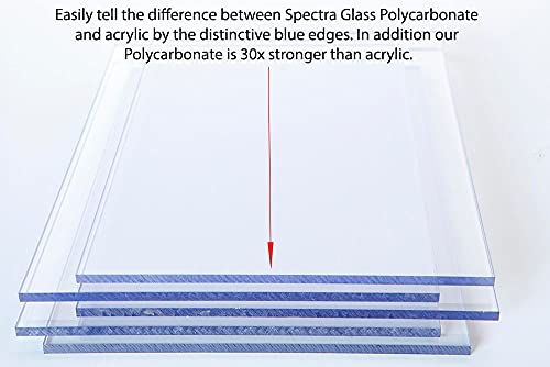 12 x12 bistri polikarbonatni lim- potapajte sve veličine i debljine- Spektra stakla- UV premaz na obje strane sjajne za DIY, umjetnost