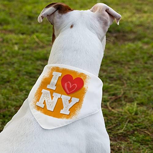 Obožavam NY Pet Bandana Collar - Ovratnik srca - tiskana psa bandana - XL