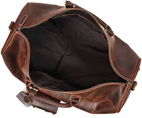 DNATS Vintage muške ručne prtljažnice Putnička torba s džepom cipela Geunine kožni glasnik za laptop
