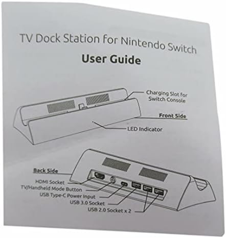 USONLINE911 Premium adapter za punjenje pristaništa kompatibilno odgovara za Nintendo Switch