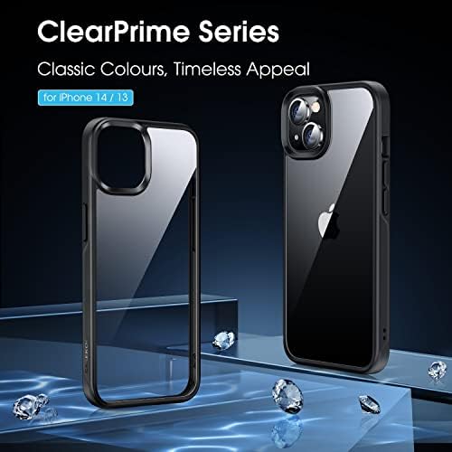 Casekoo Crystal Clear za iPhone 14 slučaj i iPhone 13 slučaj, [ne žutilo] [zaštita od kapljice vojne klase] zaštitni šok zaštitna futrola