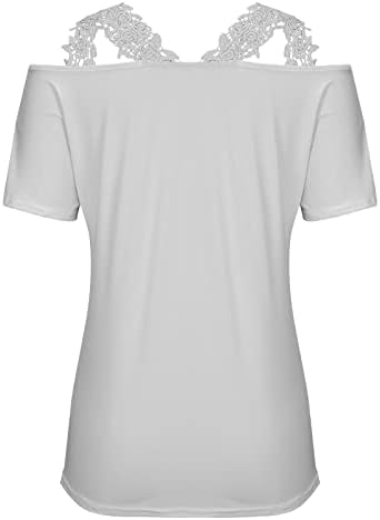 Modna ženska majica s V-izrezom obične jednostavne vrhove hladne bluze s kratkim rukavima casual redoviti fit mater vrh