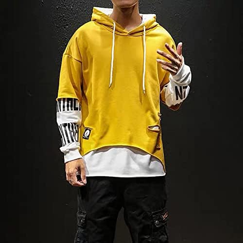 Dudhuh muški hoodie modni pullover pismo otisak tracksuit tehničke odjeće casual kaput hip-hop majice