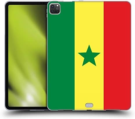Dizajni slučaja glave Senegal Senegalese Svjetske zastave Slučaj mekih gel kompatibilan s Apple iPad Pro 12.9 2020/2021/2022