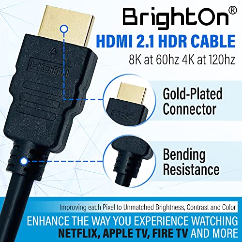 Brighton Cable & Care Paket za sve Samsung TV -ove. Sadrži 8K HDMI 2.1 HDR kabel 8K@60Hz/4K@120Hz | CAT 7 SUPER BESPLATNI KABEL | Četka