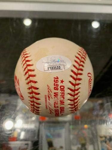 1998. Svjetska serija Derek Jeter New York Yankees potpisao bejzbol JSA Petco Toned - Autografirani bejzbol