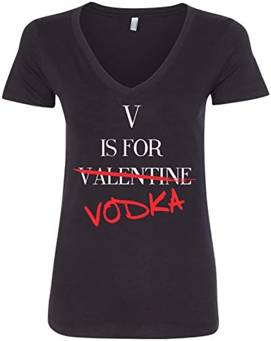 Throwrock Women V je za majicu V-izreza Valentine Vodka