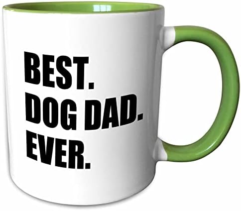 3Drose Mug_184992_1 Najbolji pas tata ikad zabavni vlasnik kućnog ljubimca za njega ljubavnički tekst Tekst keramička šalica, 11 unci