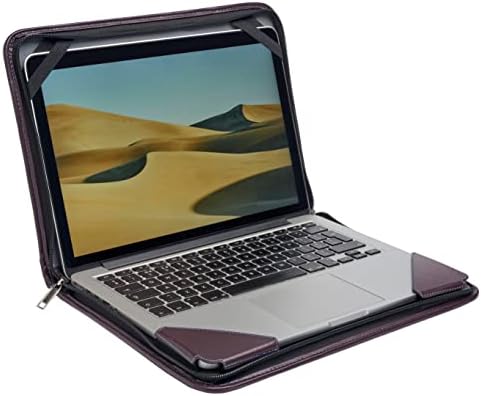 Broonel purpurna kožna laptop messenger futrola - kompatibilna s Dell XPS 13 Plus 13,4