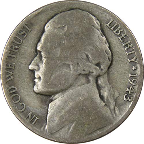 1943. p Jefferson ratni nikl nikl o dobrom 35% srebro 5c američki kolekcionar kolekcije