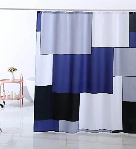 Anshuoy mornarsko plava zavjesa za tuširanje moderna kupaonica pribor dekor geometrijska bijela crna i siva zavjesa za tuširanje s