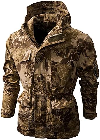 Muška jakna, hladni aktivni kaputi s dugim rukavima Muškarci zima plus džepni kamo jakni srednje težine16