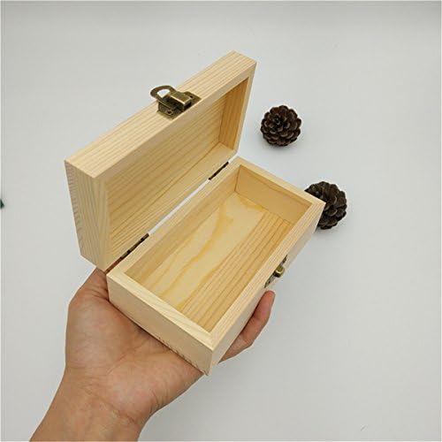 Drvena kutija za pohranu prirodna drvena kutija za pakiranje s poklopcem i bravom za vjenčanje