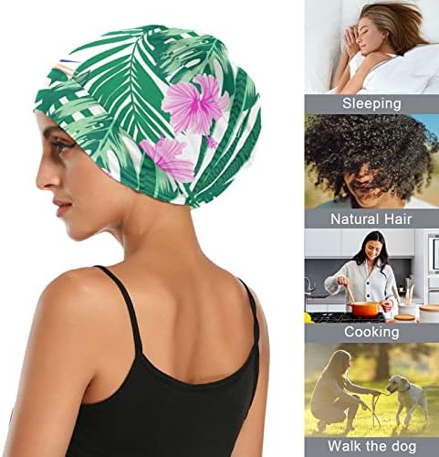 Women Beanie šešir lubanja Radna kapica, elastična modna odjeća za spavanje modne odjeće za tropsko uzorak, poklopac kose za spavanje